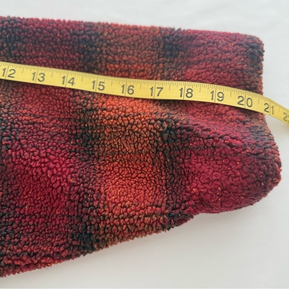 Vintage Eddie Bauer Women’s Petite XL Plaid Sherpa Jacket 90s Grunge Canada - Picture 9 of 13